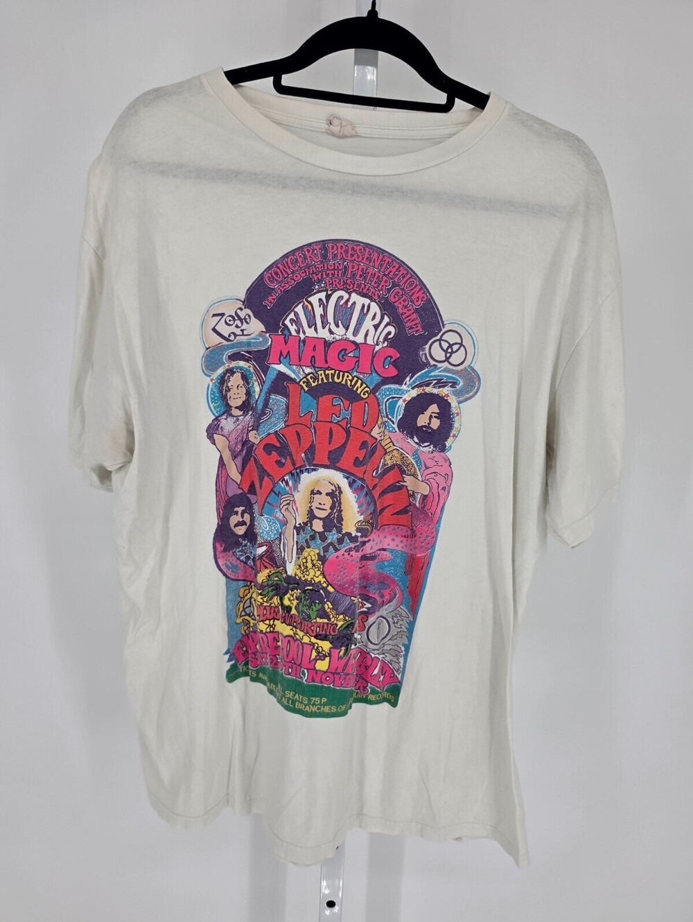 Led Zeppelin Electric Magic Repro Band T-Shirt Womens Sz 2X